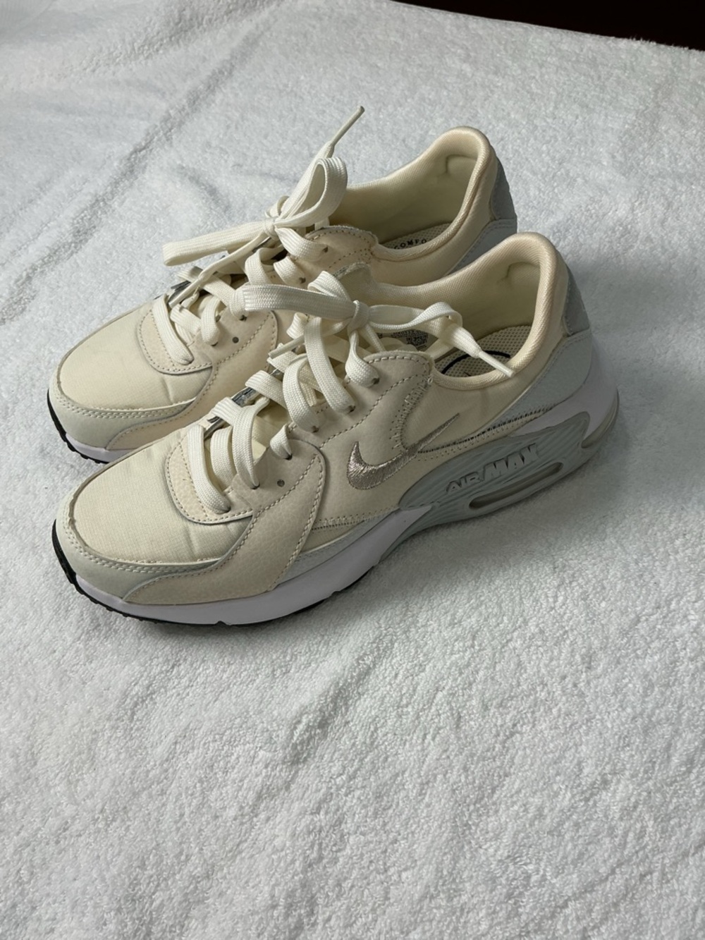 Nike Women's Air Max Sneakers in Cream and Light Gray